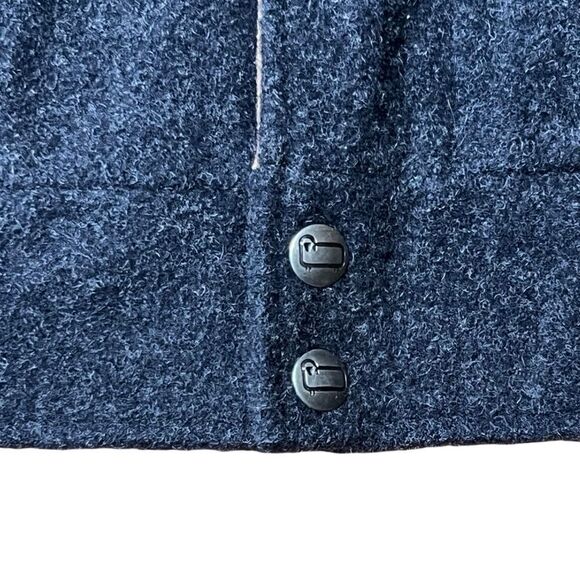 Vintage Woolrich Made In USA Dark Gray Bomber Jacket Plaid Lined Large - Picture 4 of 7